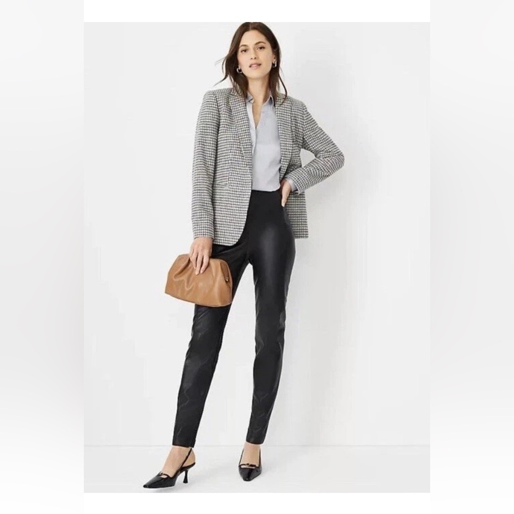 $119 Ann Taylor fix leather stretchy Stylish Pants Sz S